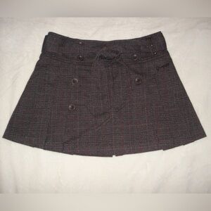 Groggy plaid pleated mini skirt